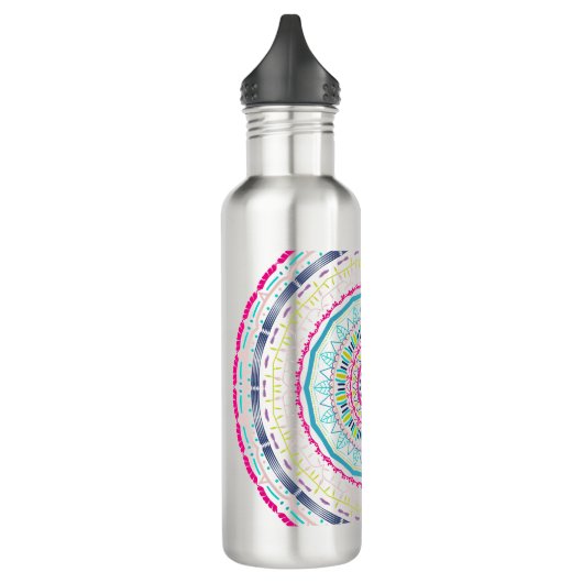 buntes Mandala Edelstahlflasche (Links)