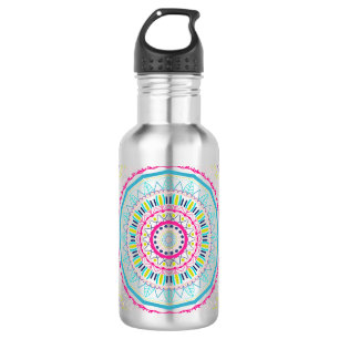 buntes Mandala Edelstahlflasche