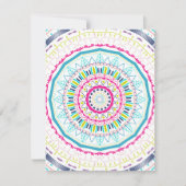 buntes Mandala Einladung (Vorderseite)