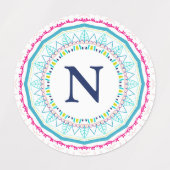 buntes Mandala Etiketten (Design 2)