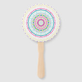 buntes Mandala Fächer (Rückseite)
