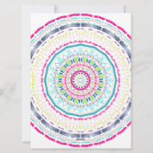 buntes Mandala Feiertagskarte (Rückseite)