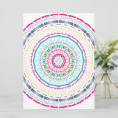 buntes Mandala Feiertagskarte (Stehend Vorderseite)