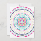 buntes Mandala Feiertagskarte (Rückseite)