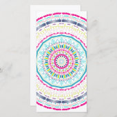 buntes Mandala Feiertagskarte (Vorne/Hinten)