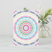 buntes Mandala Feiertagskarte (Stehend Vorderseite)