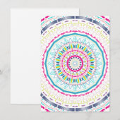 buntes Mandala Feiertagskarte (Vorne/Hinten)