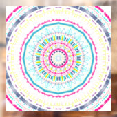 buntes Mandala Fensteraufkleber (Blatt 2)