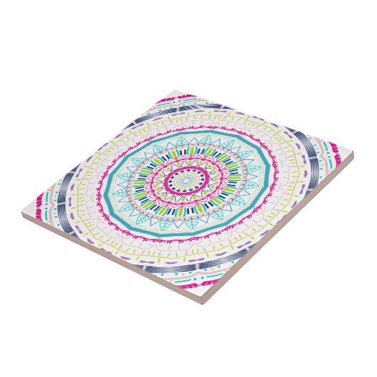 buntes Mandala Fliese (Seite)