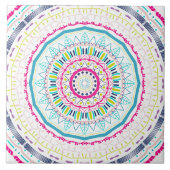 buntes Mandala Fliese (Vorderseite)