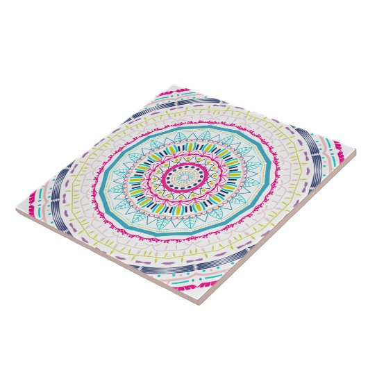 buntes Mandala Fliese (Seite)