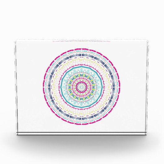 buntes Mandala Fotoblock (Vorderseite)