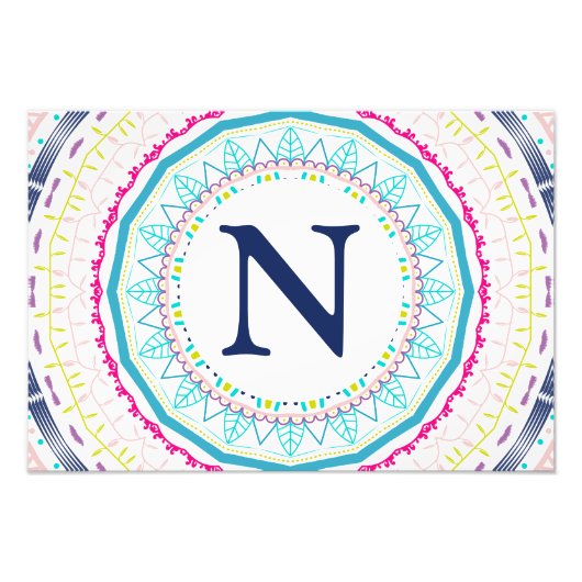 buntes Mandala Fotodruck (Vorne)
