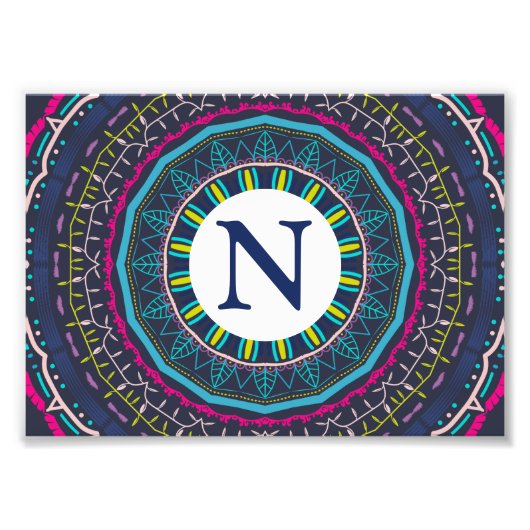 buntes Mandala Fotodruck (Vorne)