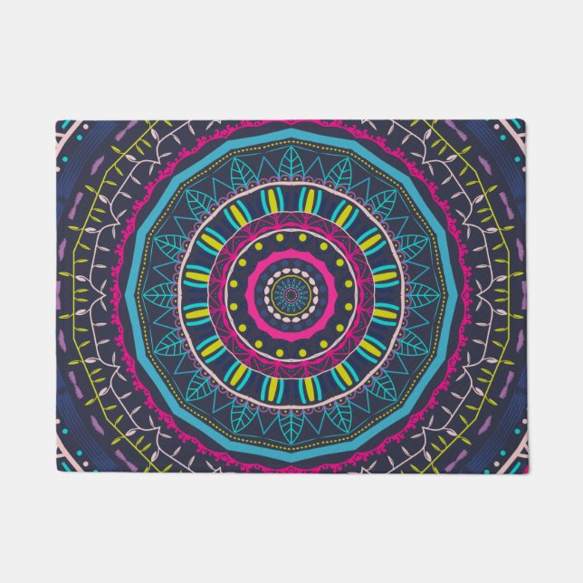 buntes Mandala Fußmatte (Vorderseite)