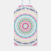 buntes Mandala Geschenkanhänger (Rückseite)