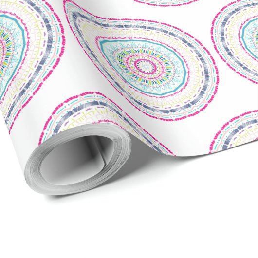 buntes Mandala Geschenkpapier (Rolleneckpunkt)