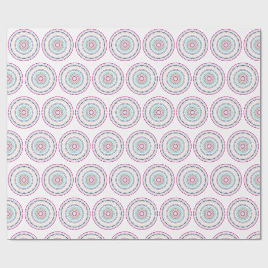 buntes Mandala Geschenkpapier (Flach)