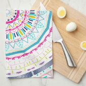 buntes Mandala Geschirrtuch (Viertel Falte)