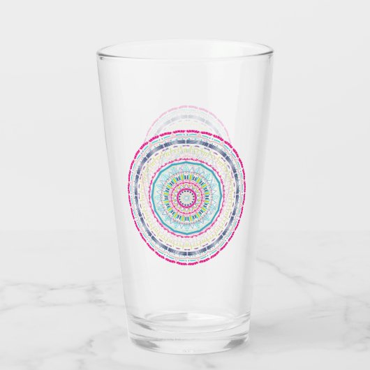 buntes Mandala Glas (Rückseite)