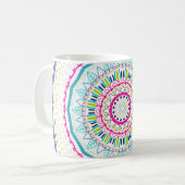 buntes Mandala Kaffeetasse (Vorderseite Links)