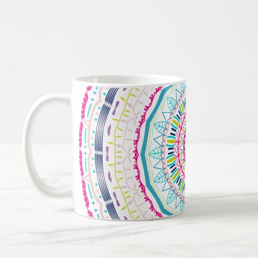 buntes Mandala Kaffeetasse (Links)