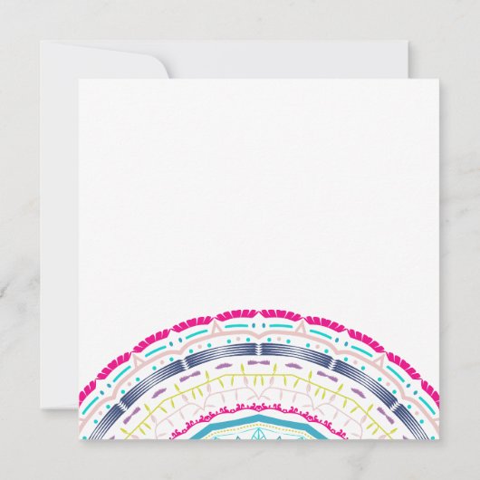 buntes Mandala Karte (Rückseite)