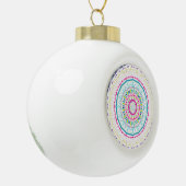 buntes Mandala Keramik Kugel-Ornament (Links)