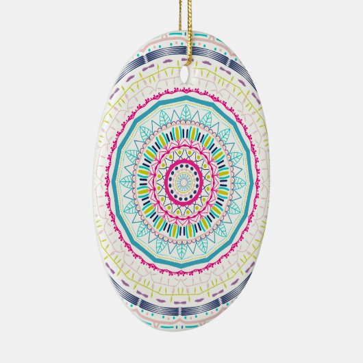 buntes Mandala Keramik Ornament (Rechts)