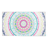 buntes Mandala Kissenbezug (Rückseite-Links)
