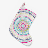 buntes Mandala Kleiner Weihnachtsstrumpf (Vorderansicht (hängend))