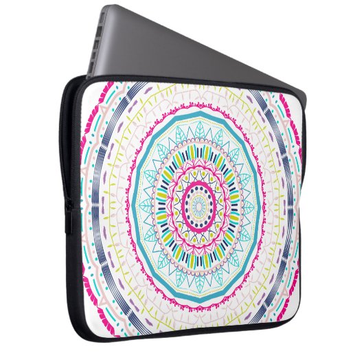buntes Mandala Laptopschutzhülle (Vorne Rechts)