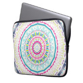 buntes Mandala Laptopschutzhülle (Vorderseite Links)