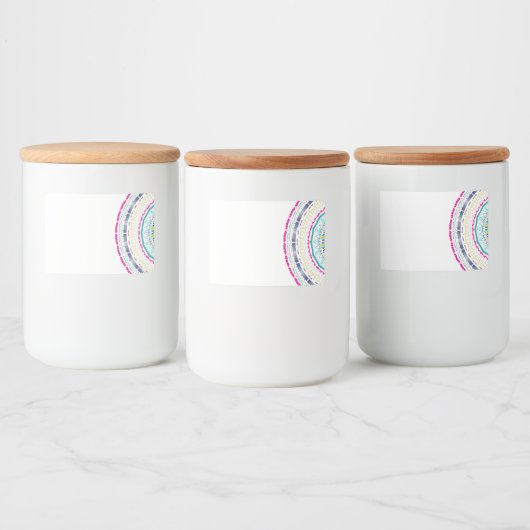 buntes Mandala Lebensmitteletikett (Flaschen)