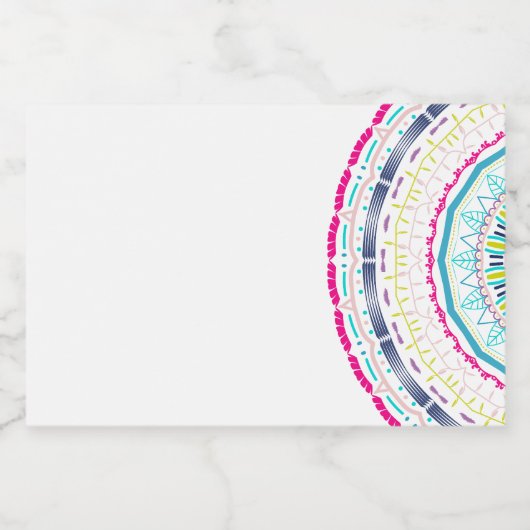 buntes Mandala Lebensmitteletikett (Einzelnes Label)