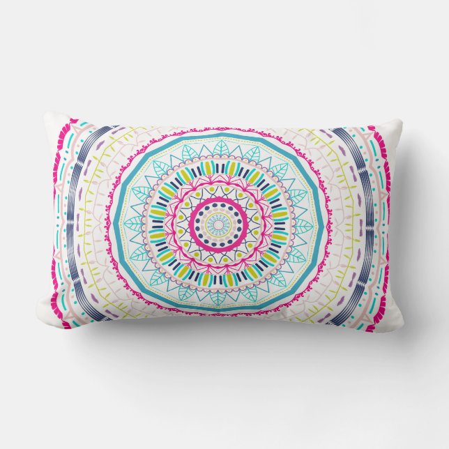 buntes Mandala Lendenkissen (Vorderseite)