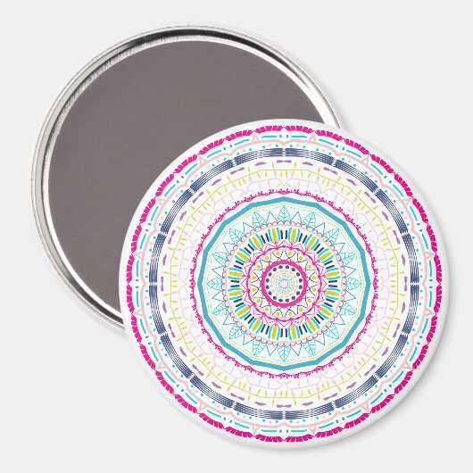 buntes Mandala Magnet (Vorderseite/Rückseite)