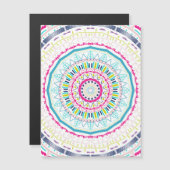 buntes Mandala Magneteinladung (Vorne/Hinten)
