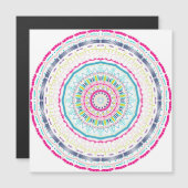 buntes Mandala Magneteinladung (Vorne/Hinten)