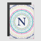 buntes Mandala Magneteinladung (Vorne/Hinten)