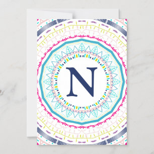 buntes Mandala Magneteinladung