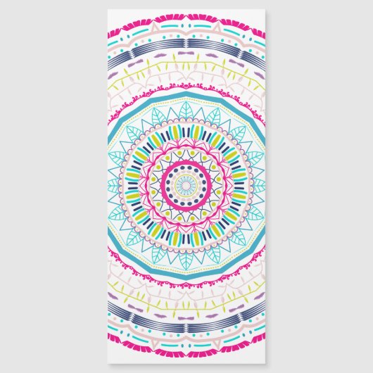 buntes Mandala Magneteinladung (Vorderseite)