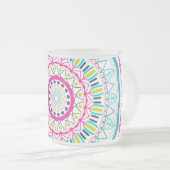 buntes Mandala Mattglastasse (VorderseiteRechts)