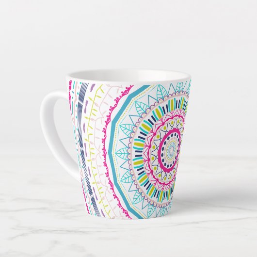 buntes Mandala Milchtasse (Linke Ecke)