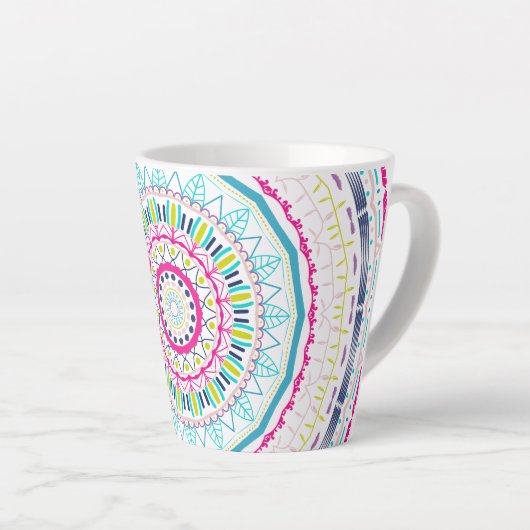 buntes Mandala Milchtasse (Rechte Ecke)