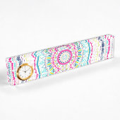 buntes Mandala Namensplakette