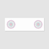 buntes Mandala Namensschild (Vorderseite)