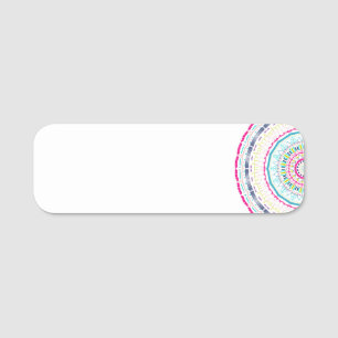 buntes Mandala Namensschild