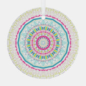 buntes Mandala Ornament Aus Glas (Rückseite)