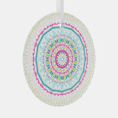 buntes Mandala Ornament Aus Glas (Vorderseite Rechts)